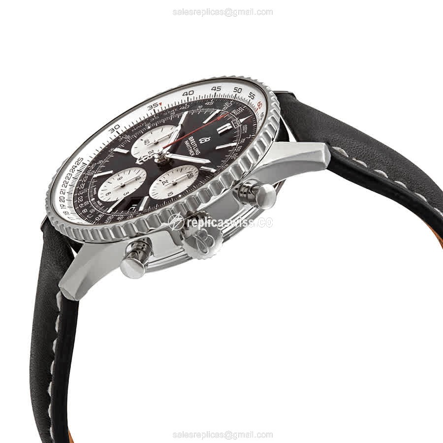 Breitling NAVITIMER 1 - Automatic - Steel - Black - Cowhide Black Clasp - View 2