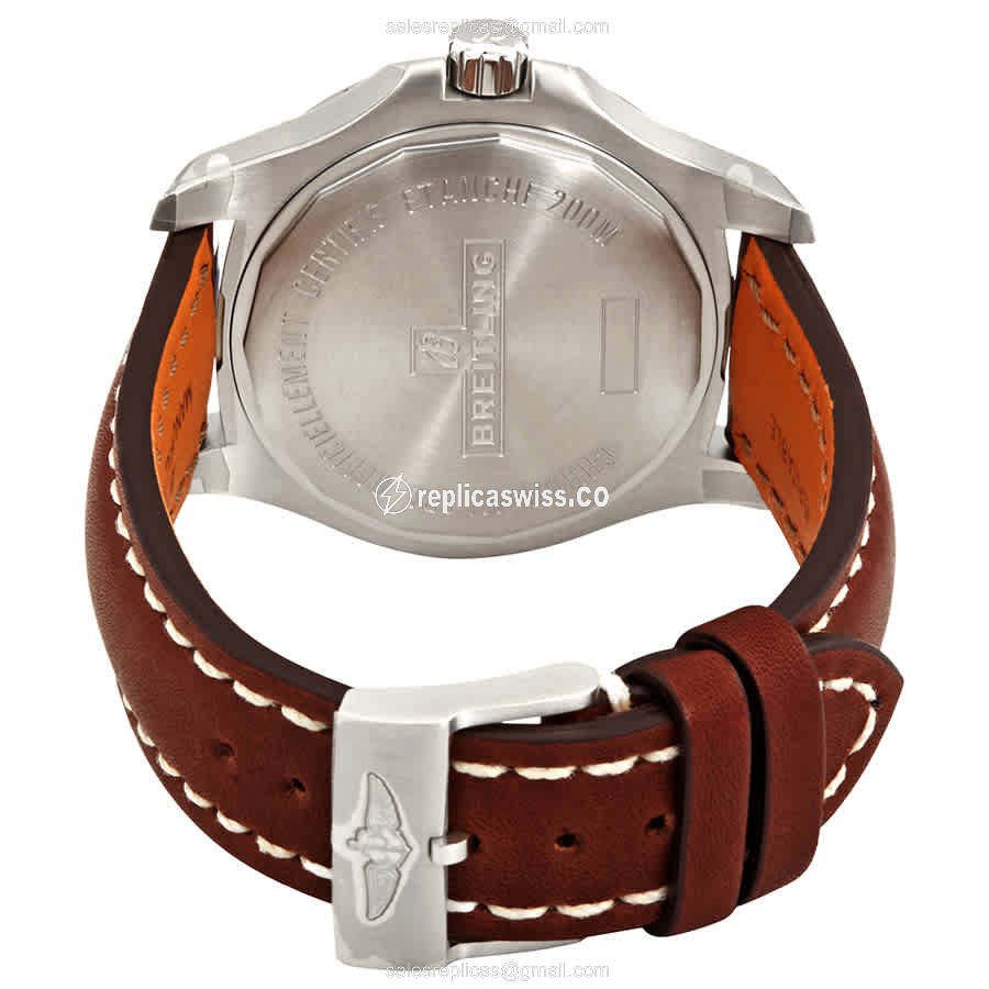 Breitling Challenger Series A17313101F1X2 - Automatic - Steel Case - Gray Dial - Brown Cowhide Strap - View 3