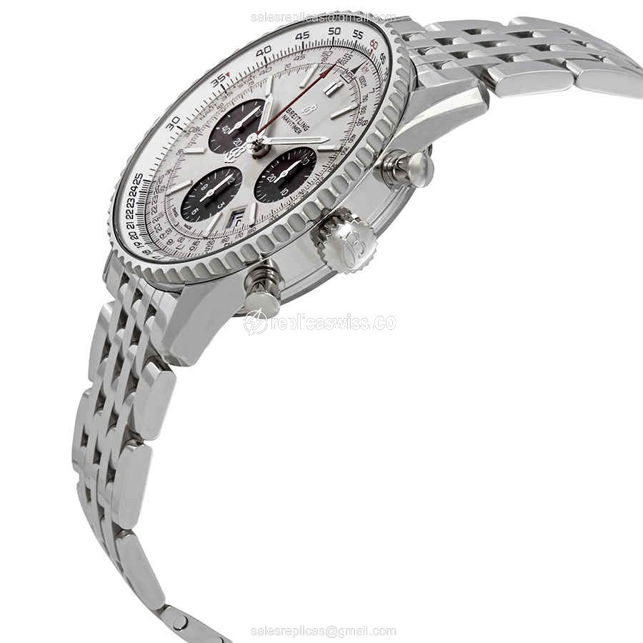 Breitling NAVITIMER 1 Replica - Automatic - Blue Dial - Steel Case & Band - View 2