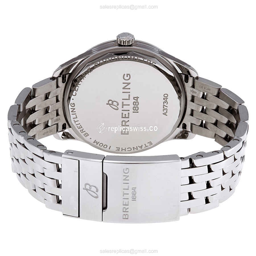 Breitling Premier A37340351B1A1 - Automatic - Steel Case - Dark Grey Dial - Silver Steel Strap - View 3