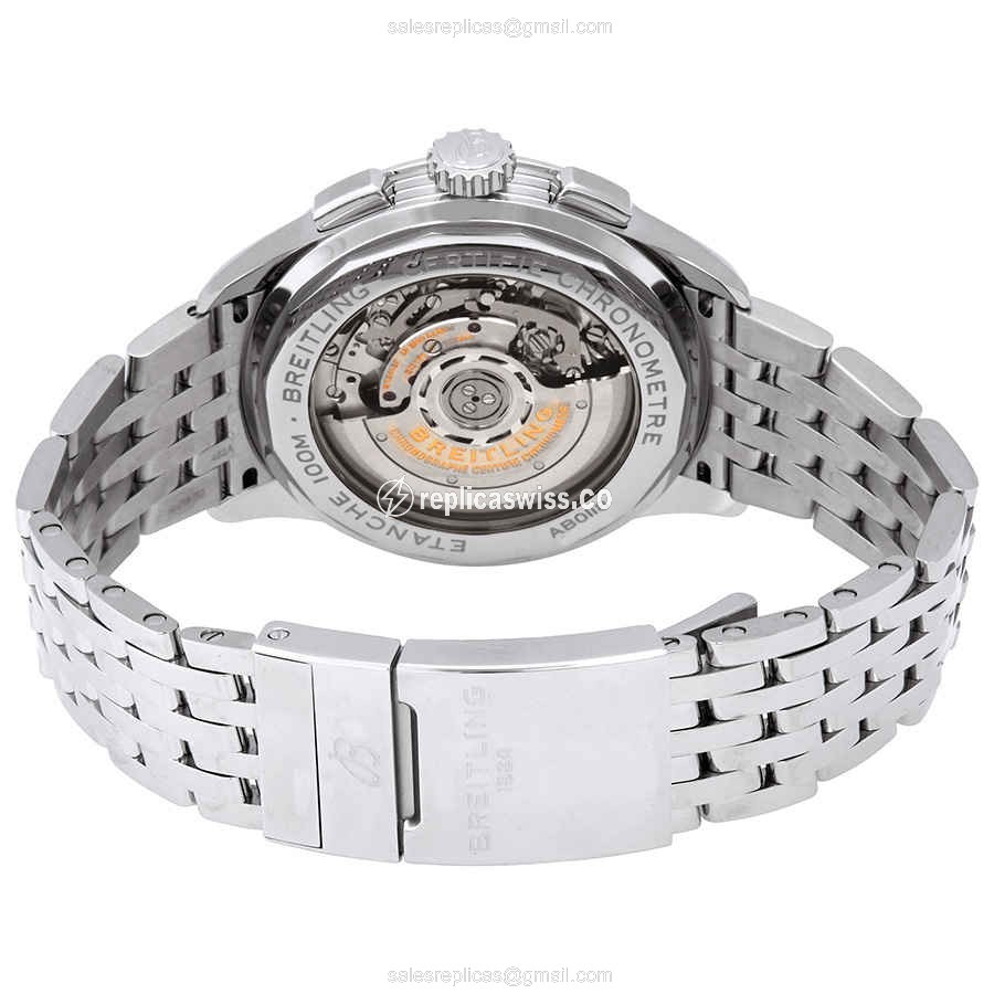 Breitling Premier AB0118A61C1A1 - Automatic - Steel Case - Blue Dial - Silver Steel Strap - View 3