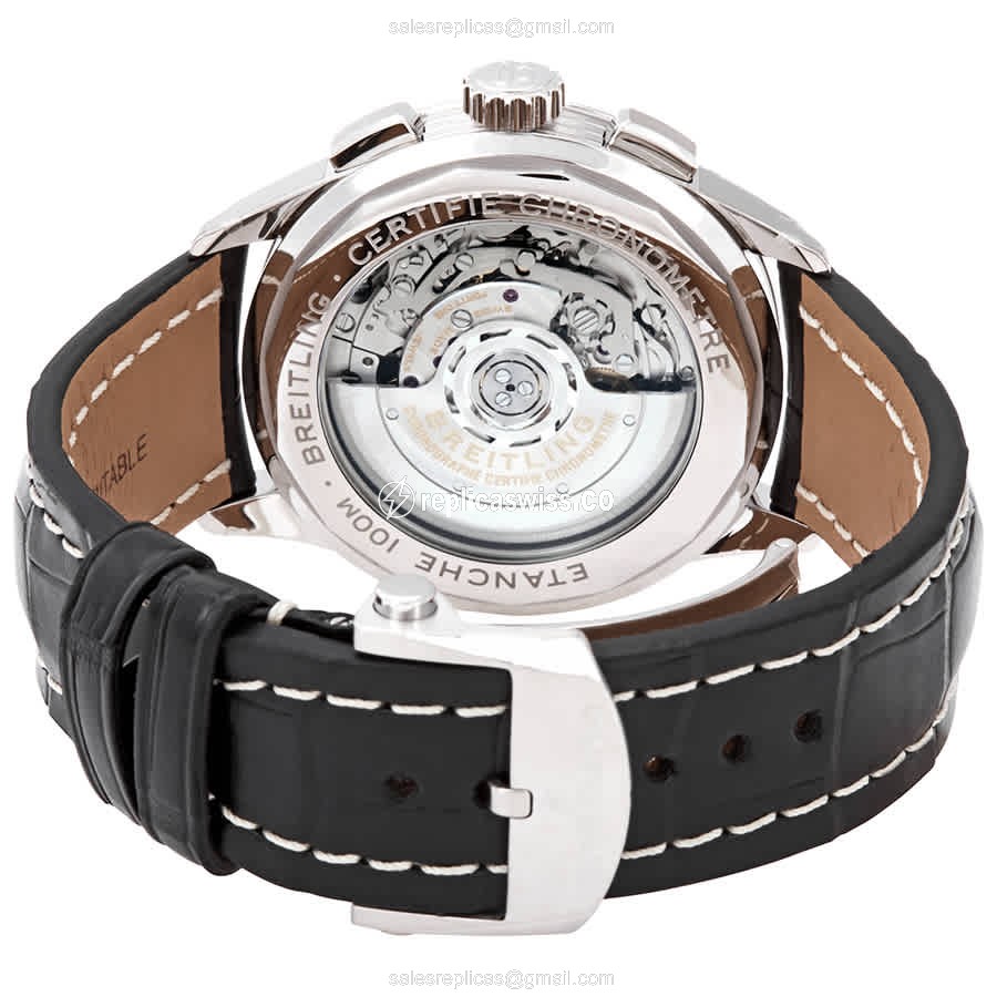 Breitling Premier Replica - Automatic - Steel - Silver Dial - 40mm - View 3
