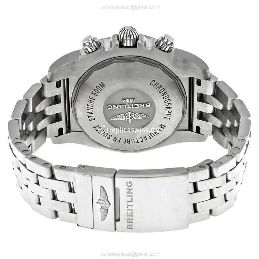 Breitling Chronomat B01 Replica - Automatic - Steel Case - Dark Grey - Silver Steel Strap - View 3