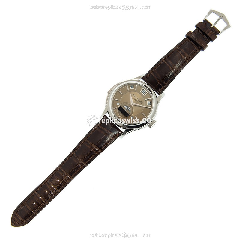 Patek Philippe 5207P-001 - Manual Wind - Platinum Case - Brown Dial - Brown Leather Strap - View 2