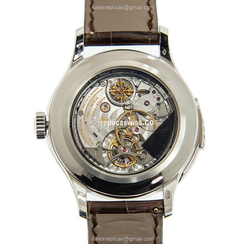 Patek Philippe 5207P-001 - Manual Wind - Platinum Case - Brown Dial - Brown Leather Strap - View 3