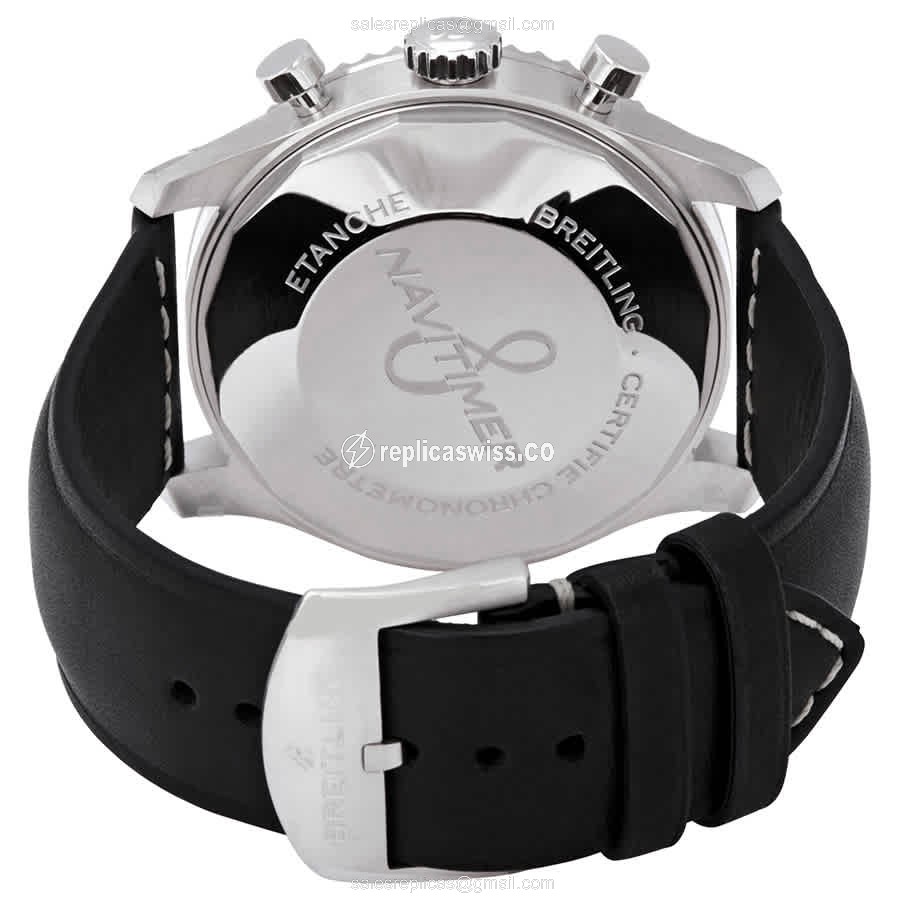 Breitling AVIATOR 8 Replica - Automatic - Black Steel Case - Leather Black Strap - View 3
