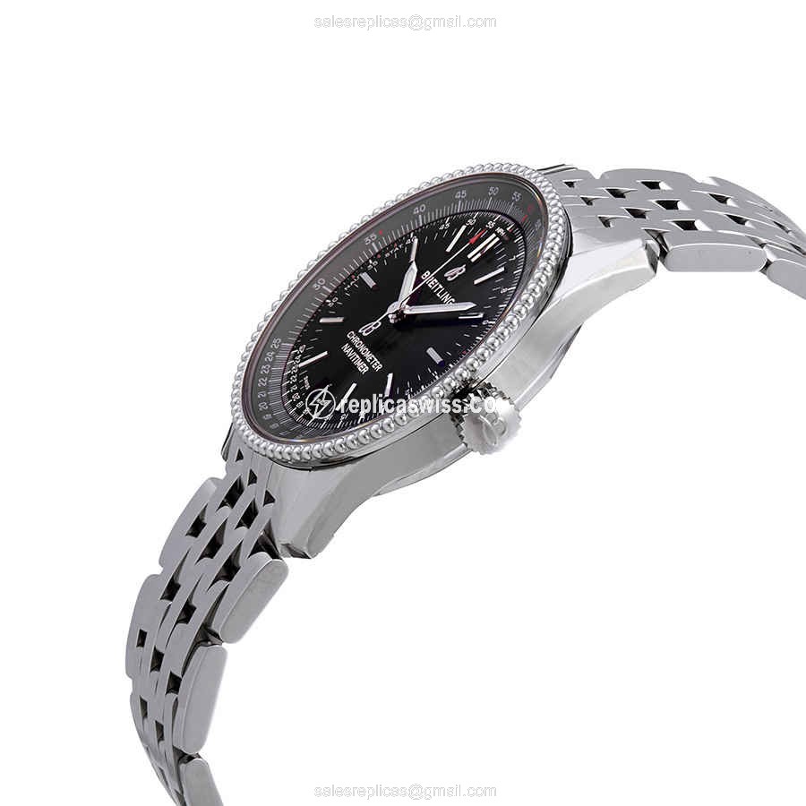 Breitling A17325241B1A1 NAVITIMER 1 - Automatic - Black Dial - Steel Case - Silver Band - View 2