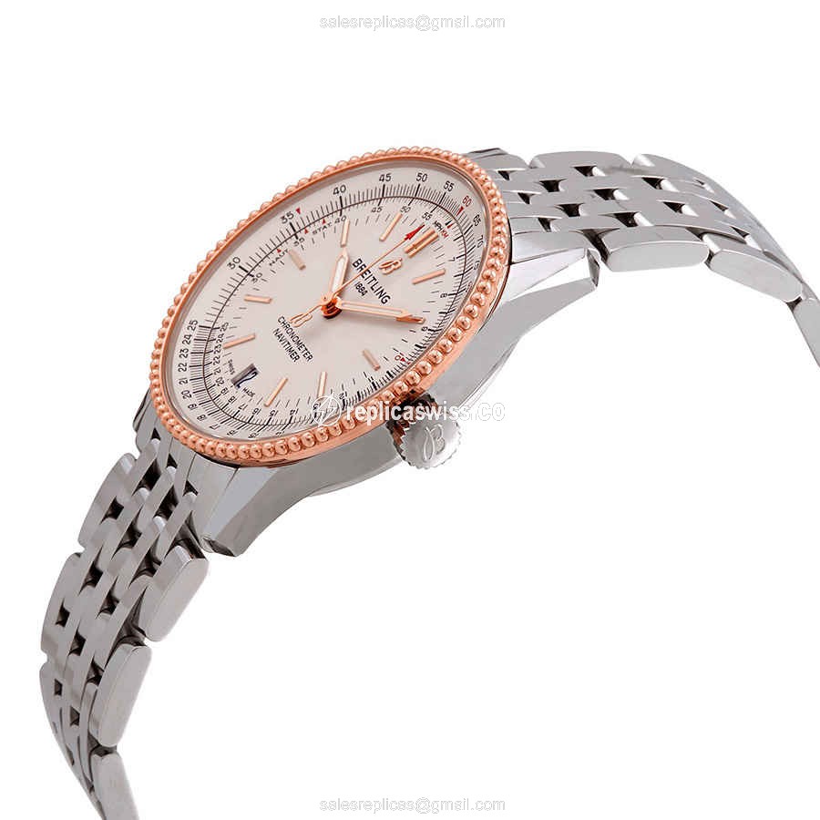 Breitling Replica NAVITIMER 1 - Automatic - Steel Case - Silver Dial - Steel Band - View 2
