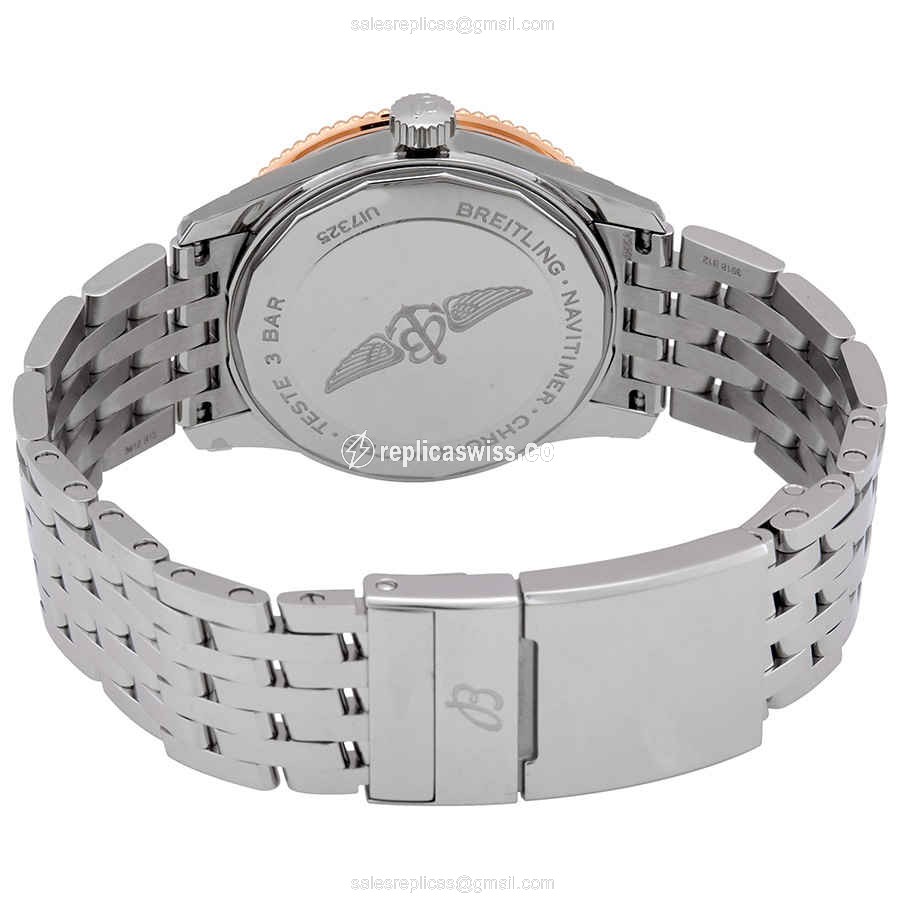 Breitling Replica NAVITIMER 1 - Automatic - Steel Case - Silver Dial - Steel Band - View 3