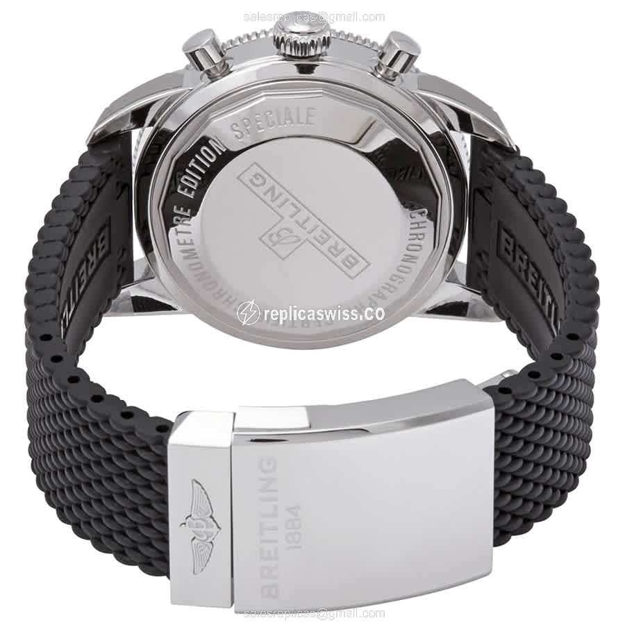 Breitling SuperOcean Heritage Replica - Automatic - Black Dial - Stainless Steel - Rubber Strap - View 3