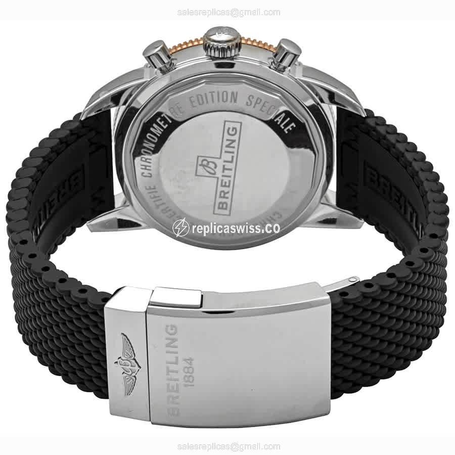 Breitling Superocean Heritage - Automatic - Black Dial - Steel Case - Rubber Black Strap - View 3