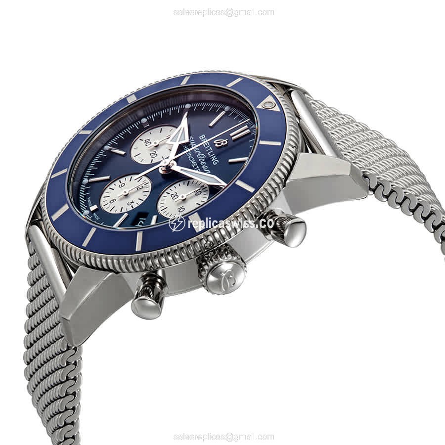 Breitling Superocean Heritage Replica - Automatic - Steel - Blue Dial - Silver Steel Strap - View 2