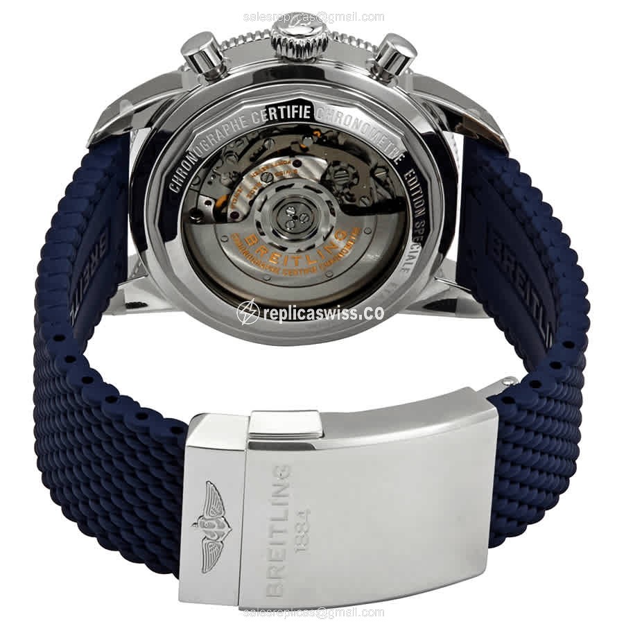 Breitling SuperOcean Heritage Replica - Steel - Blue Rubber - View 3