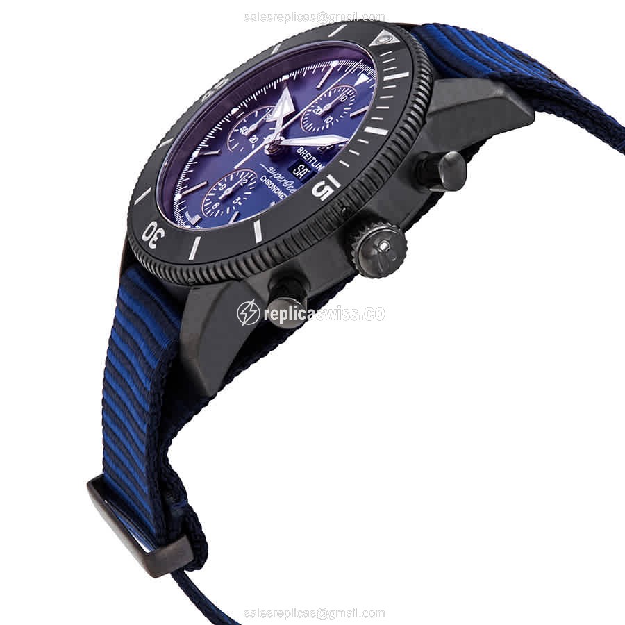Breitling Superocean Heritage Replica - Automatic - Steel - Blue Dial - Canvas Strap - View 2