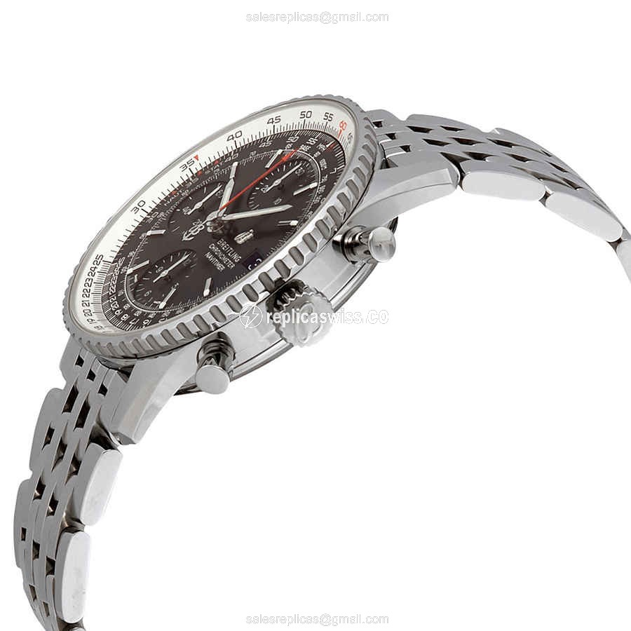 Breitling A13324121B1A1 NAVITIMER 1 Replica - Automatic - Black Dial - Steel Case & Band - View 2