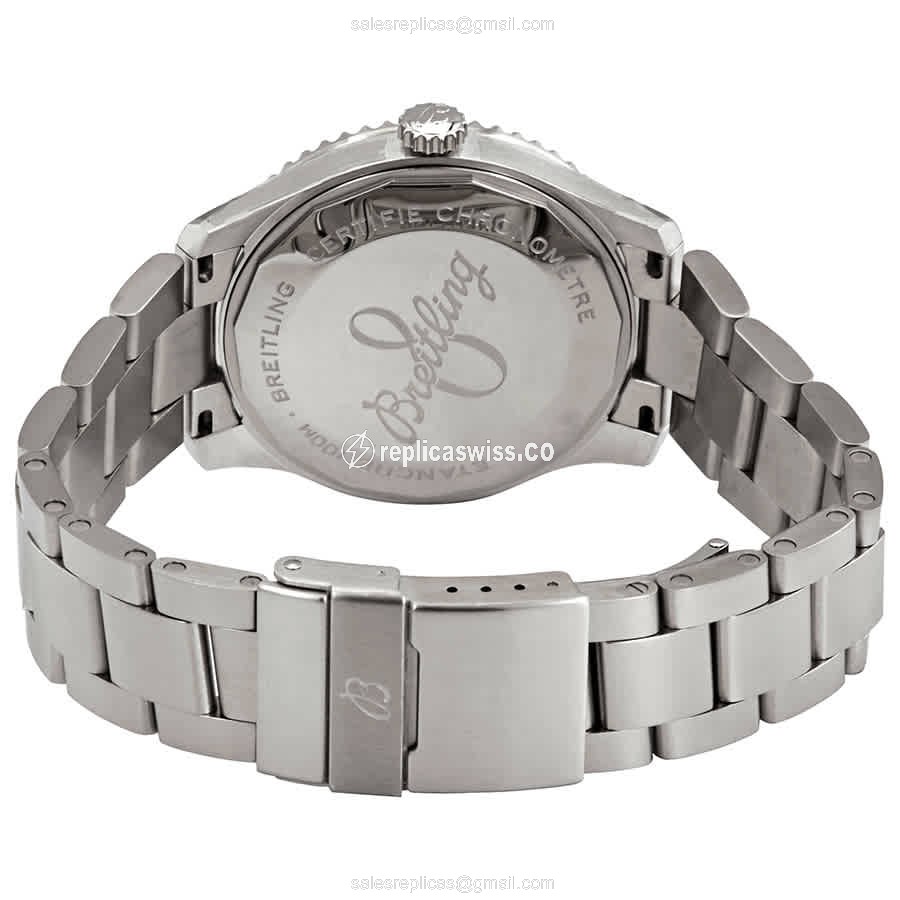 Breitling AVIATOR 8 Replica - Automatic - Steel Case - Black Dial - Silver Strap - View 3