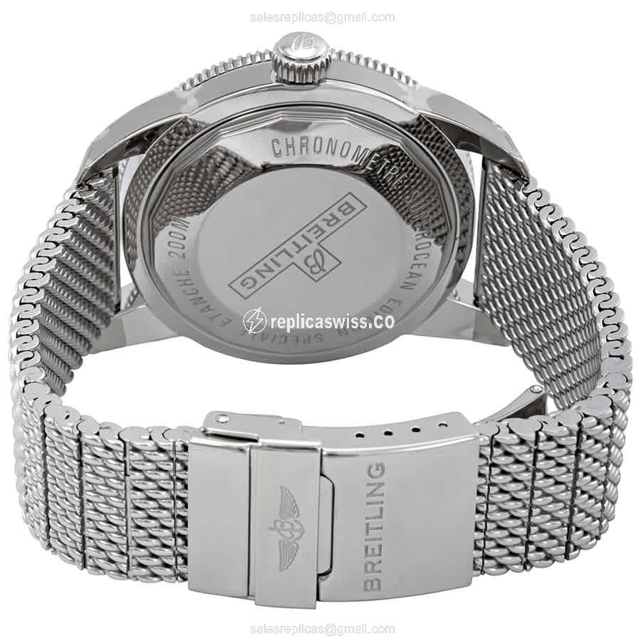 Breitling SuperOcean Heritage Replica - Automatic - Black - Steel Case - Silver - Clasp - View 3