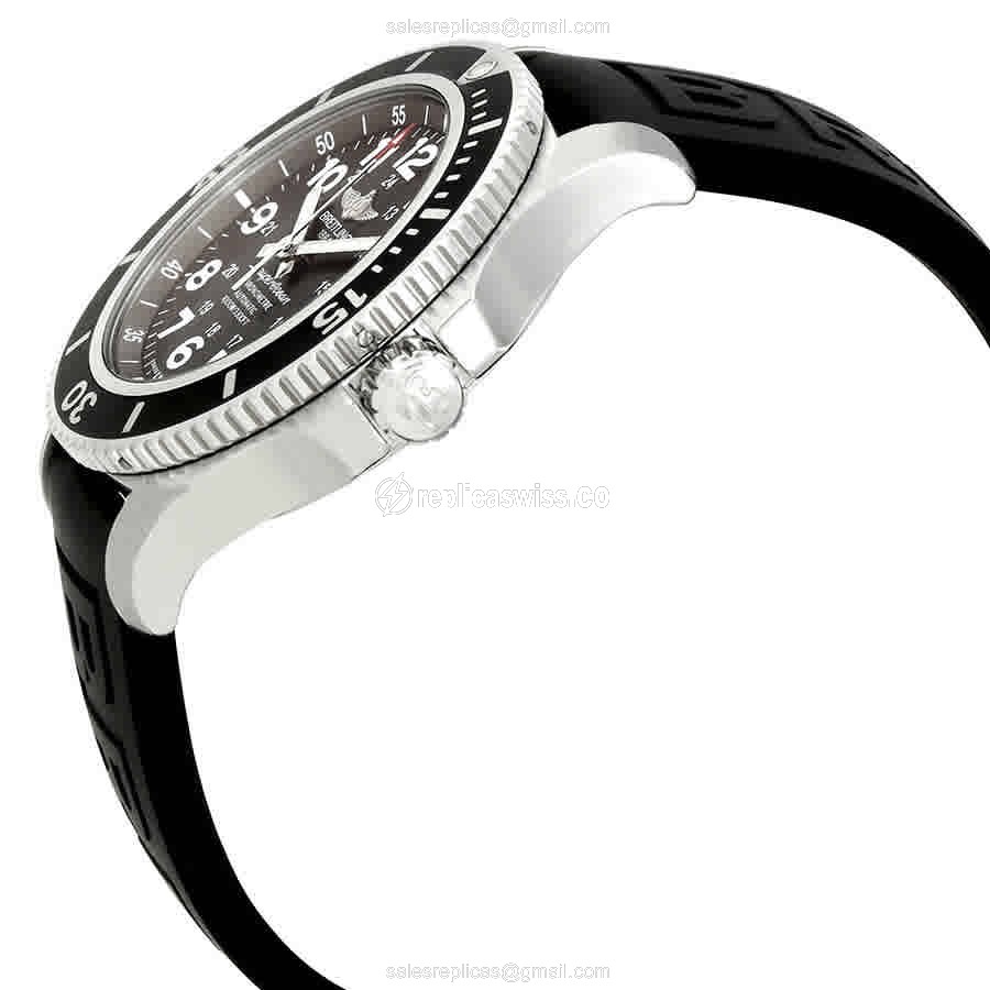 Breitling SuperOcean Heritage Automatic Steel Black Dial Rubber Black Buckle - View 2