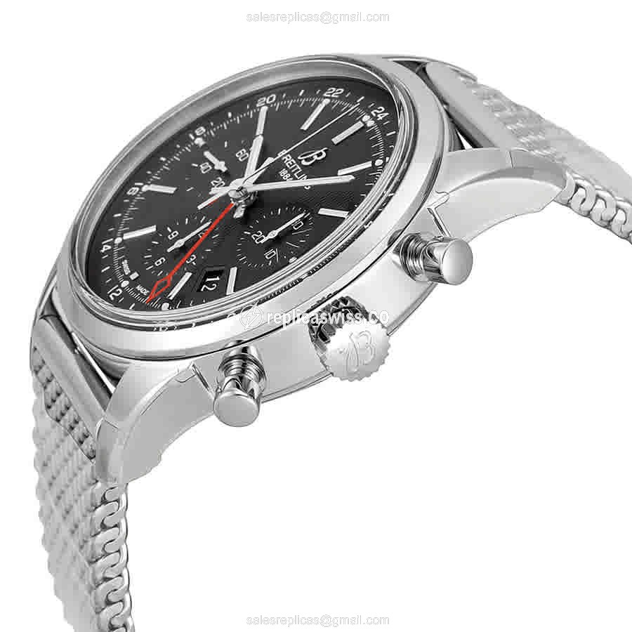 Breitling Superocean Heritage Replica - Automatic - Black Dial - Steel Case - Silver Strap - View 2