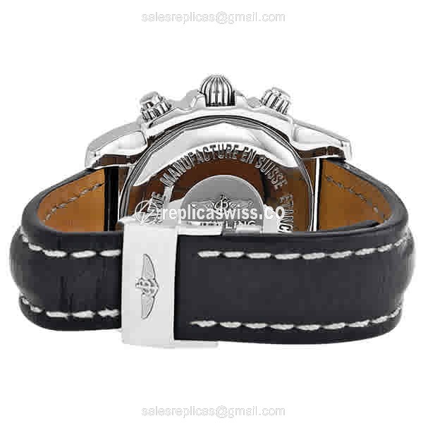 Breitling Challenger Series AB014012-F554 - Automatic - Steel Case - Gray Dial - Black Leather Strap - View 3
