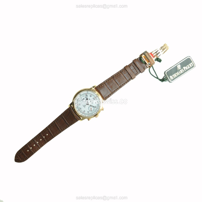 Audemars Piguet Jules Audemars 26100OR.OO.D088CR.01 - Automatic 18kt Rose Gold - White Dial - Brown Leather Strap - View 2