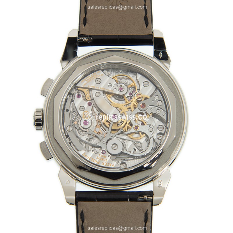 Patek Philippe 5271-11P-001 Replica - Manual Wind - 950 Platinum - Diamond Bezel - Black Dial - View 3