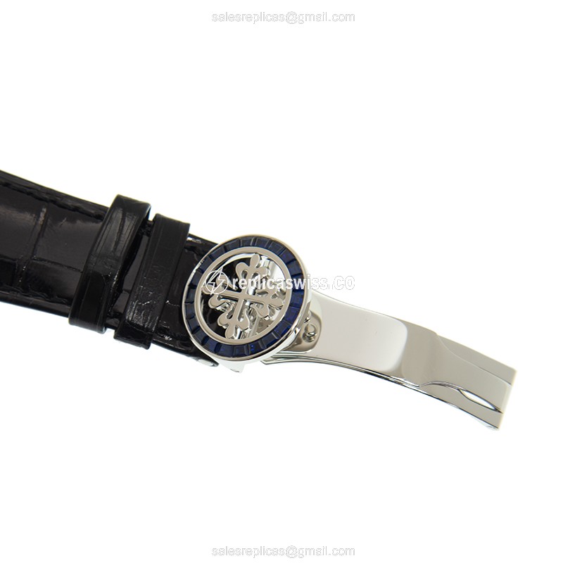 Patek Philippe 5271-11P-001 Replica - Manual Wind - 950 Platinum - Diamond Bezel - Black Dial - View 4
