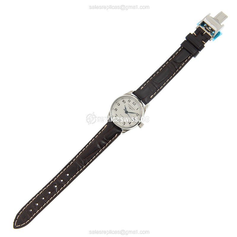 Longines Master Replica | Automatic | Steel | Silver Dial | Brown - View 2
