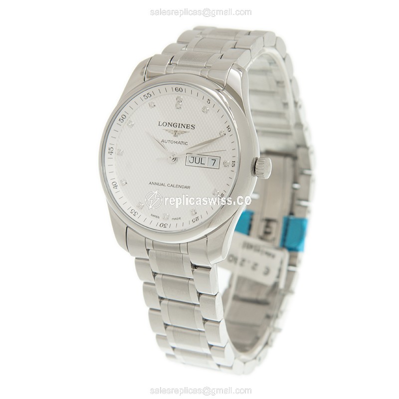 Rolex L2.910.4.77.6 Replica - Automatic - Steel Case, White Dial on Silver Steel Strap - View 3