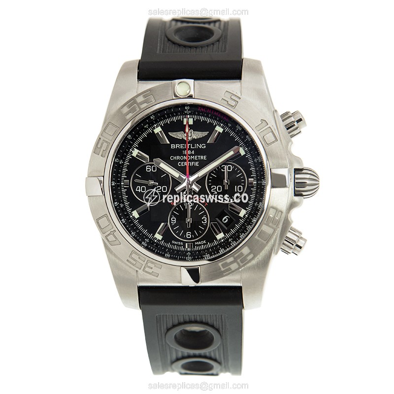 Breitling Challenger Replica Watch - Automatic - Black Dial - View 2