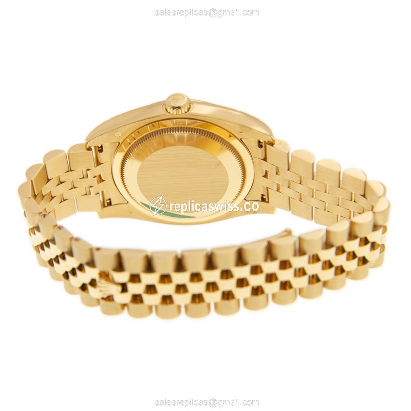 Rolex Datejust Replica - Automatic - 18kt Yellow Gold - Gold Dial - Gold Clasp - View 4
