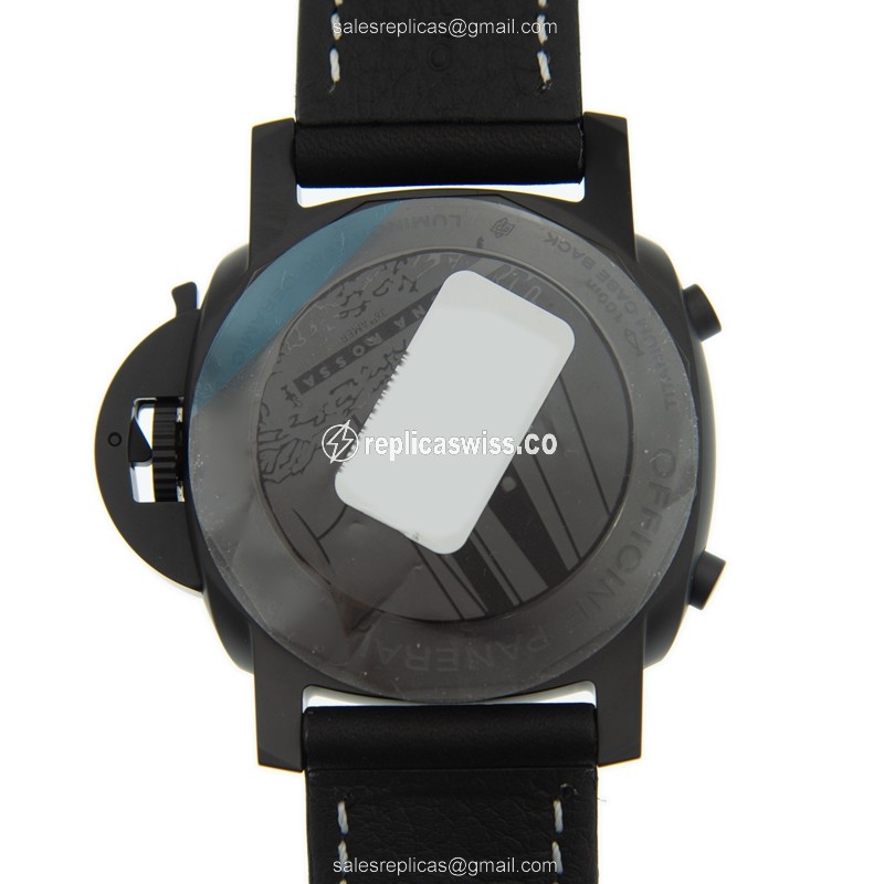 Panerai PAM01037 Replica - Automatic - Ceramic Case - Black Dial - Black Cowhide Strap - View 3