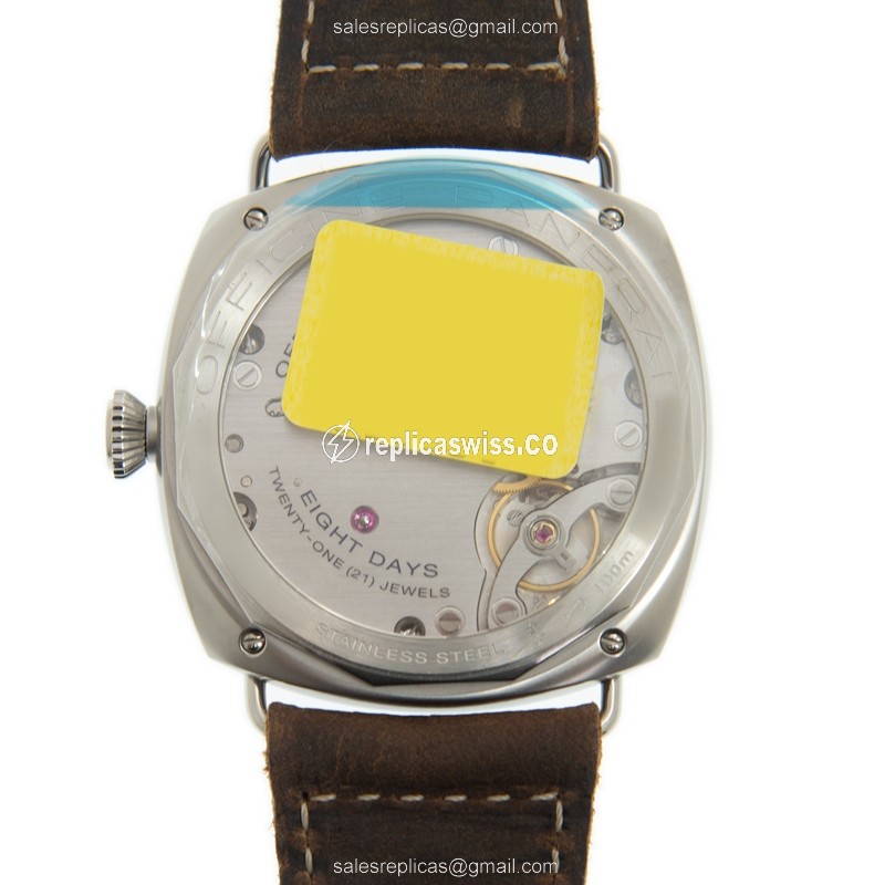 Panerai PAM00992 Replica - Manual - Steel - Black - Brown Leather - Buckle Clasp - View 3