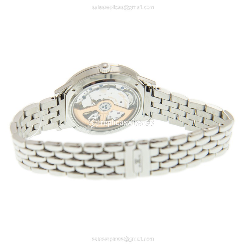 Jaeger-Lecoultre Q3448130 Rendez-Vous - Automatic - White Dial - Diamond bezel - Silver/Steel strap - View 4