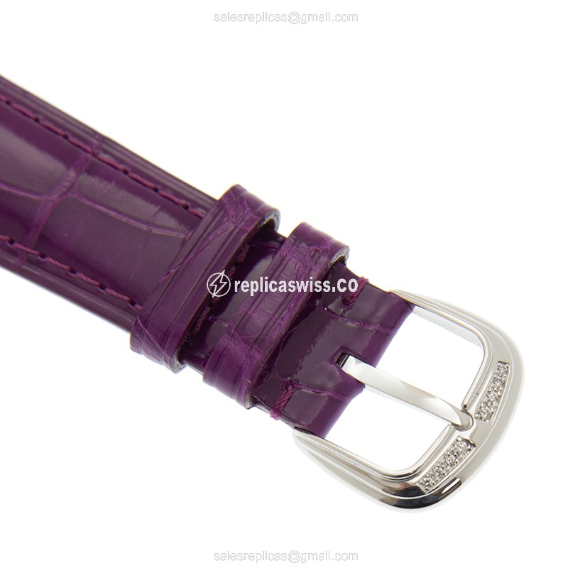 Franck Muller DM42 COL DRM Double Mystery - Automatic - 18kt White Gold - Diamond Set - Silver Dial - Alligator Strap - View 4