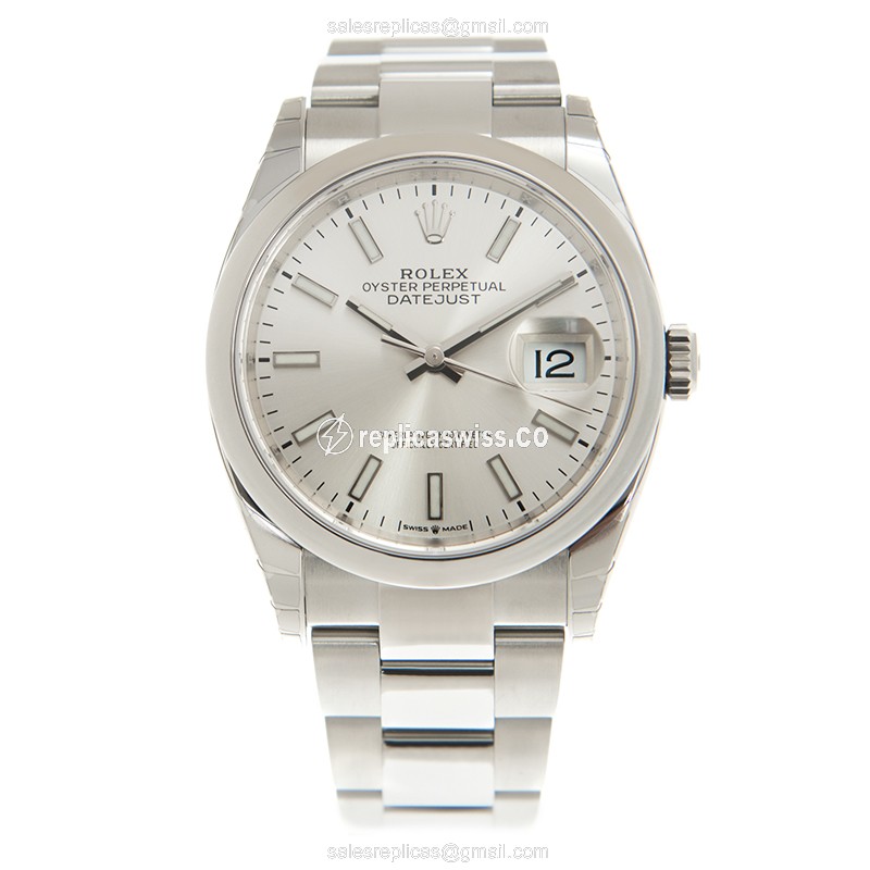 Rolex Datejust Replica - Automatic - Steel Case - Silver Dial - Silver Clasp - View 2
