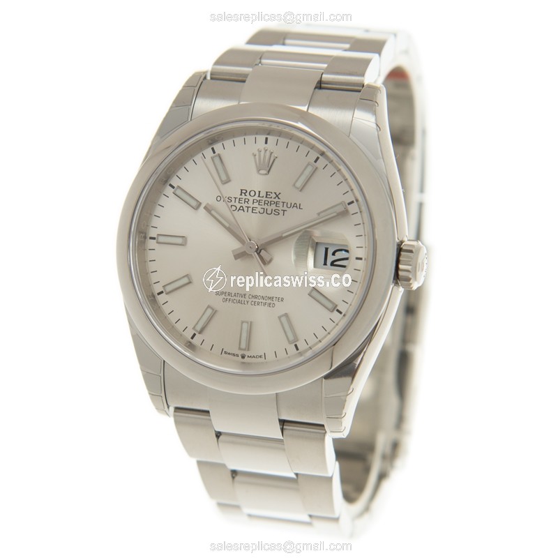 Rolex Datejust Replica - Automatic - Steel Case - Silver Dial - Silver Clasp - View 3