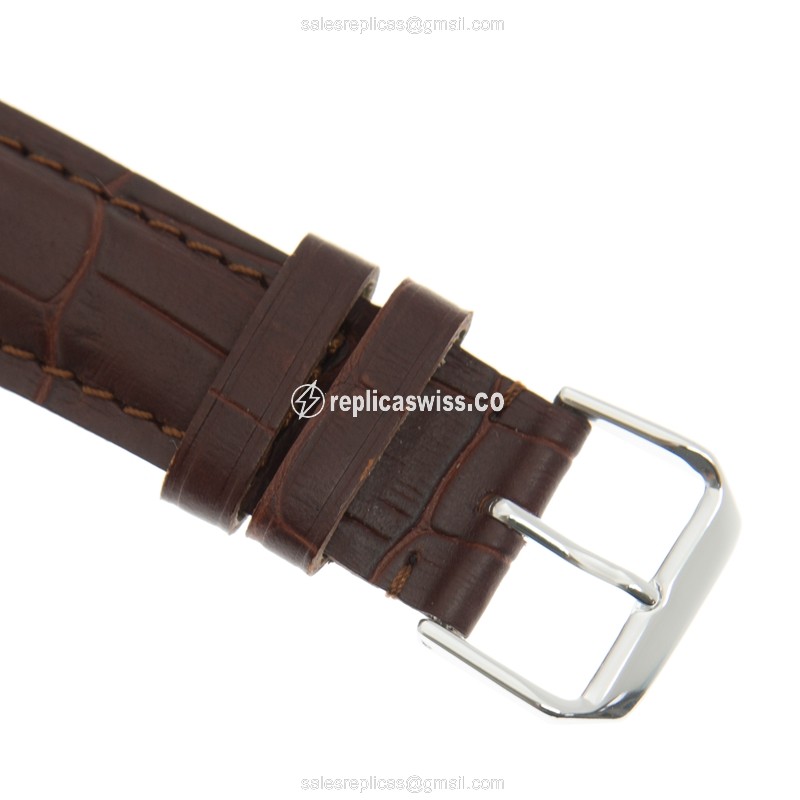 Mont Blanc STAR - Automatic - 18kt Rose Gold Case - White Dial - Brown Alligator Strap - View 4