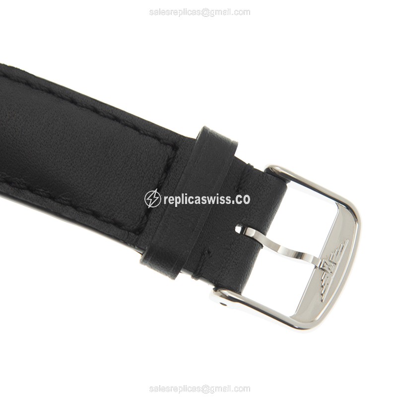 Longines Heritage Replica - Automatic - Stainless Steel - Silver Dial, Leather Strap - View 4