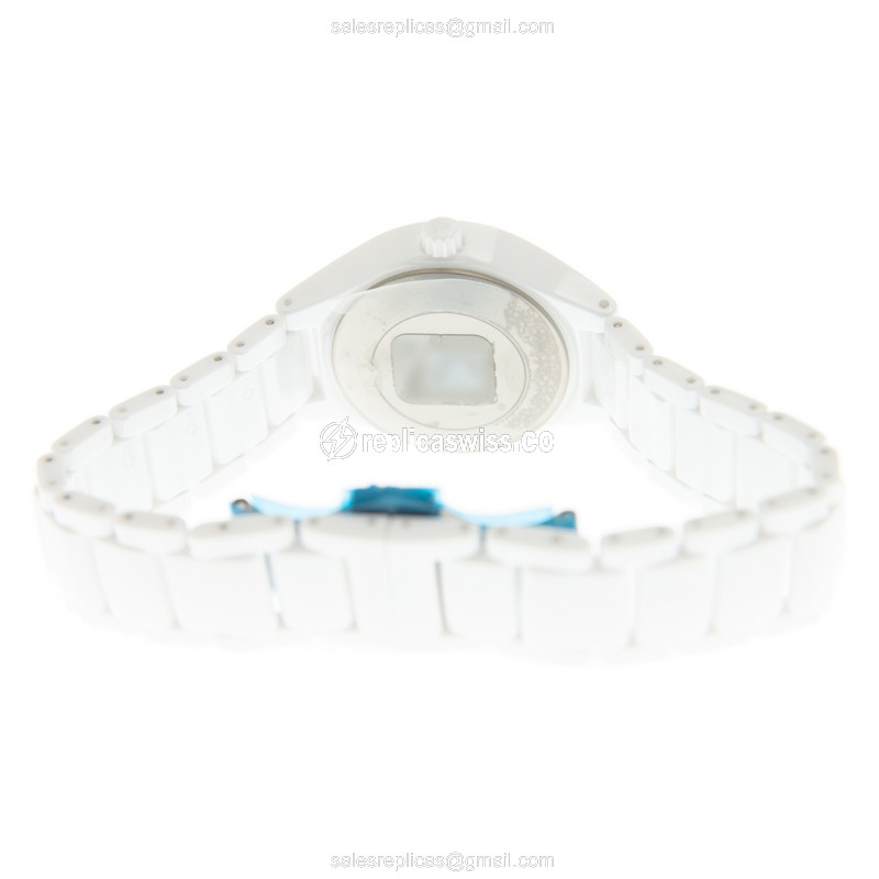 Rado R27244012 TRUE - Automatic Ceramic - White Dial - White Ceramic Strap - View 4