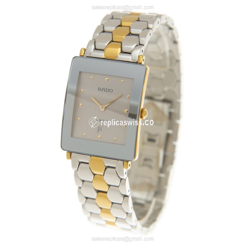 Rado Florence Quartz Silver Dial - Gold Gold Clasp - 40mm Replica Watch - View 3