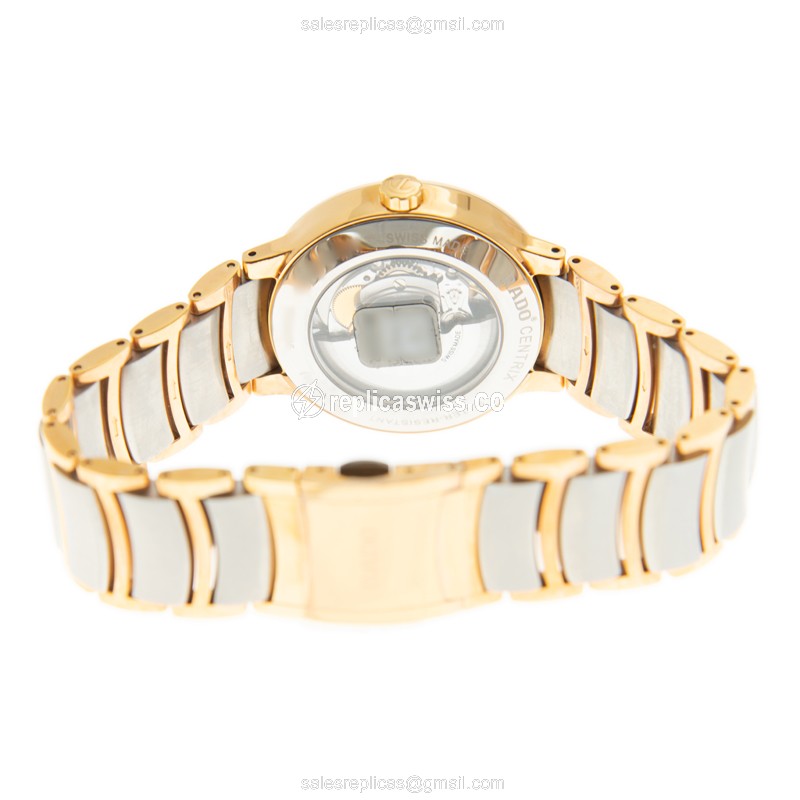 Rado R30953123 Centrix Replica - Automatic - Steel Case - Silver Dial - Gold Strap - View 4