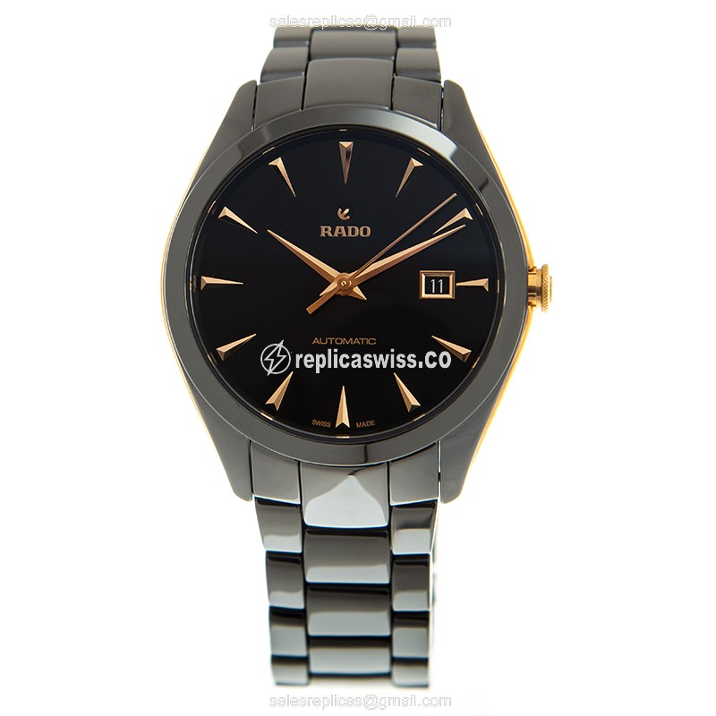 Hyperchrome Rado Replica - Automatic - Ceramic Case - Black Dial - Black Ceramic Strap - View 2