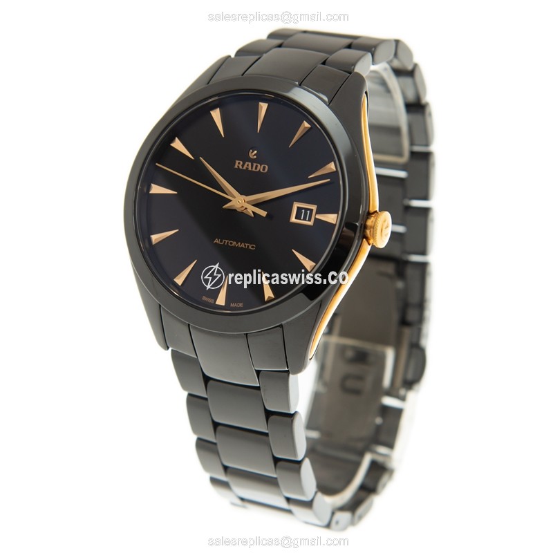 Hyperchrome Rado Replica - Automatic - Ceramic Case - Black Dial - Black Ceramic Strap - View 3
