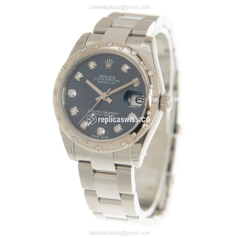 Rolex Datejust Replica - Blue Dial - Automatic - Steel Strap - View 3
