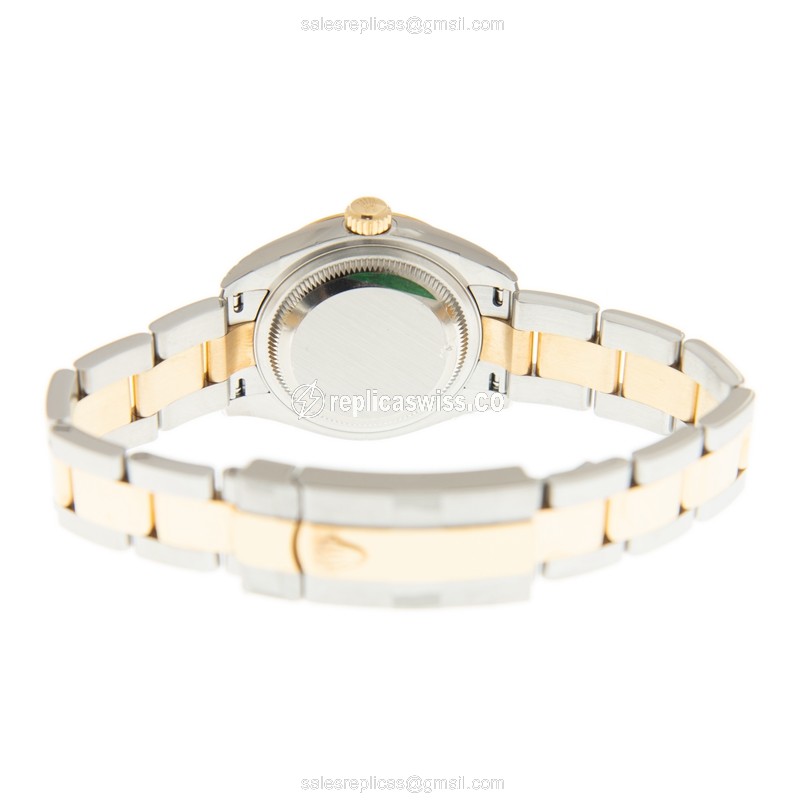Rolex DATEJUST Replica: Automatic, 18kt Gold/Steel Case, Silver Dial, Gold/Steel Strap - View 4