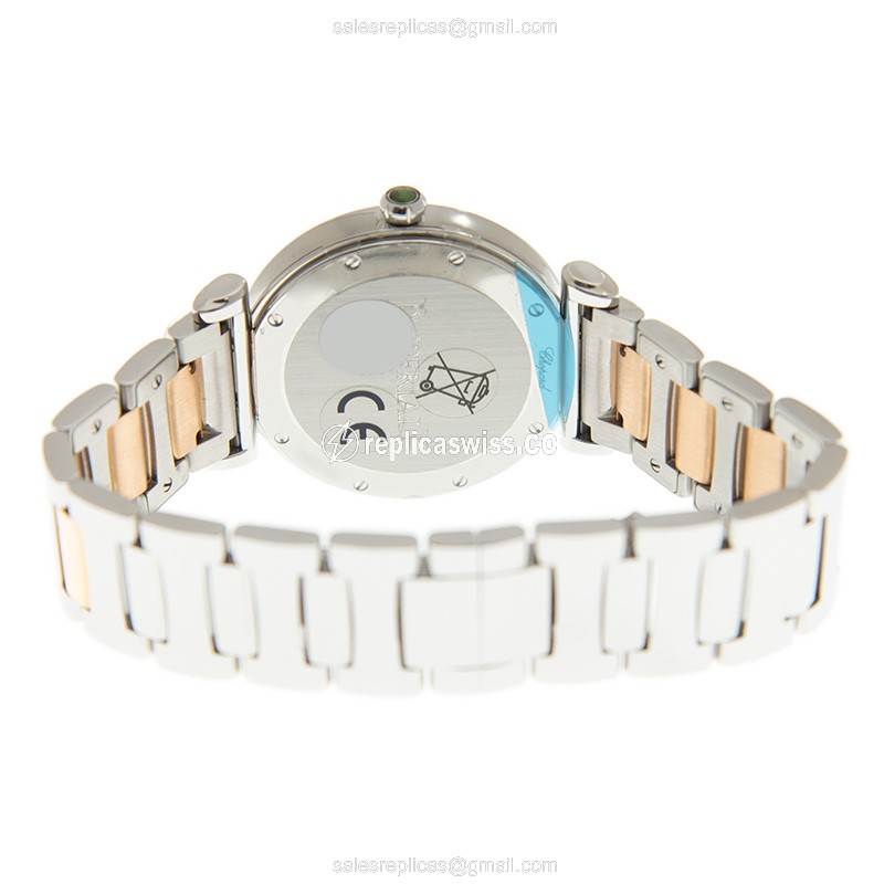 Chopard Imperiale 388532-6009 Quartz - 18kt Rose Gold - Green Dial - Diamond Clasp - Gold Steel Strap - View 4