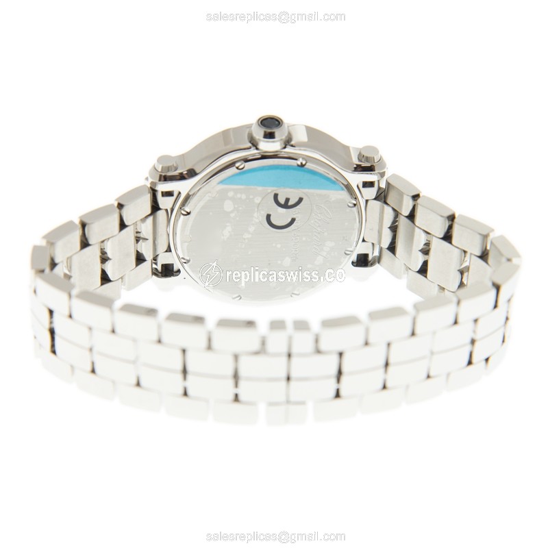 Chopard Happy Sport Replica - Quartz - Steel - White Dial - Silver Steel Clasp - View 4