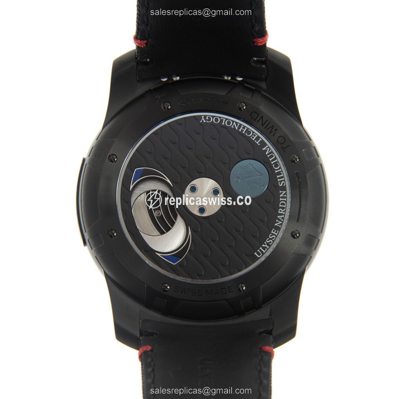 Ulysse Nardin 2053-132/BLACK FREAK - Manual Wind - Titanium Case - Black Canvas Strap - View 3