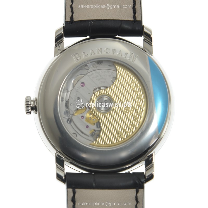 Blancpain CLASSIQUE Automatic Steel - White Dial Black Alligator Clasp - View 3